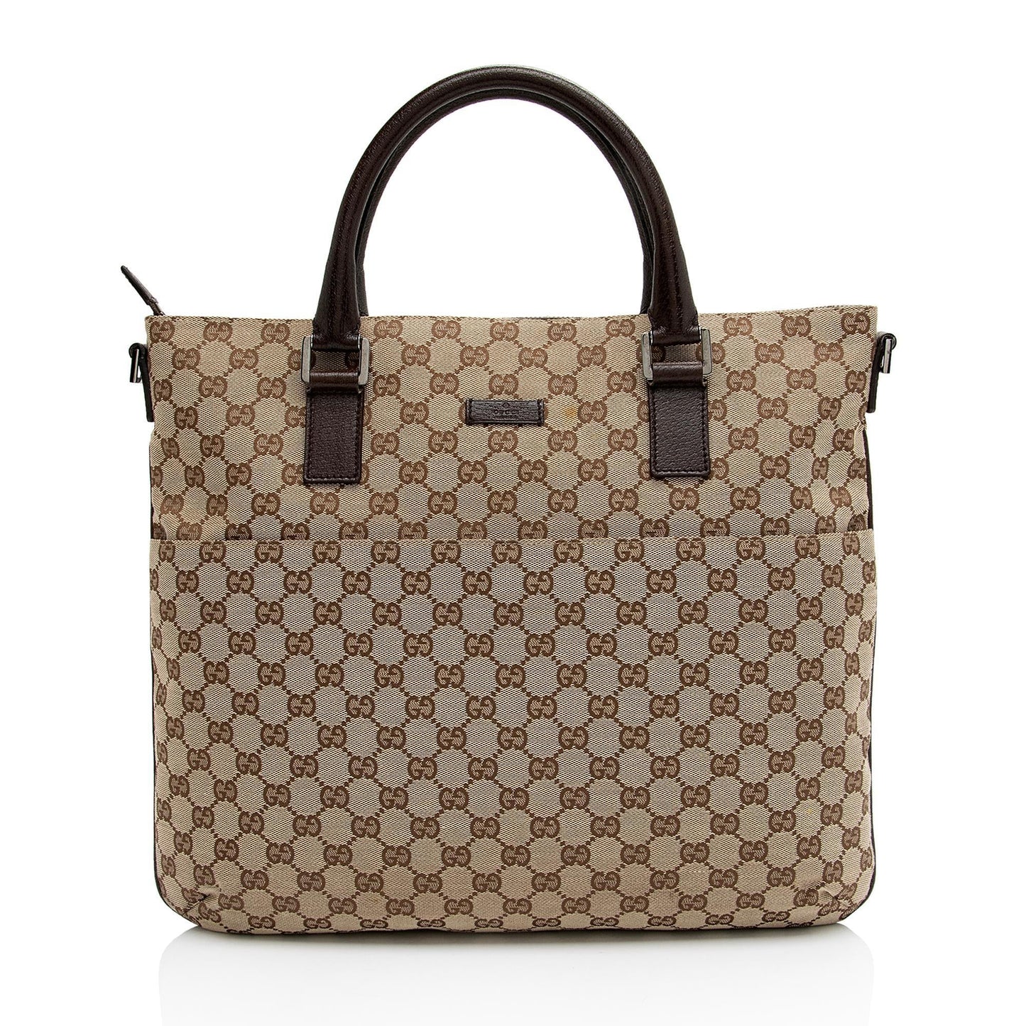 Luxury Gucci GG Canvas Front Pocket Convertible Large Tote (SHF-DbPq0d)