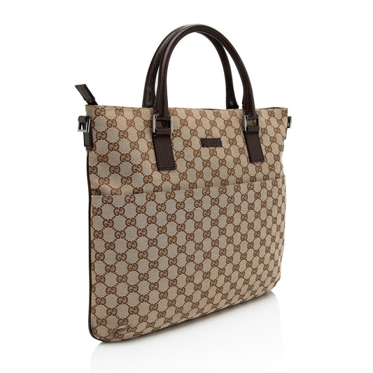 Luxury Gucci GG Canvas Front Pocket Convertible Large Tote (SHF-DbPq0d)