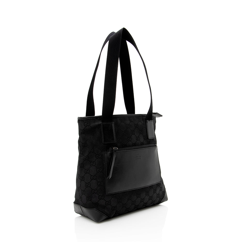 Gucci GG Canvas Front Pocket Small Tote (SHF-15969)