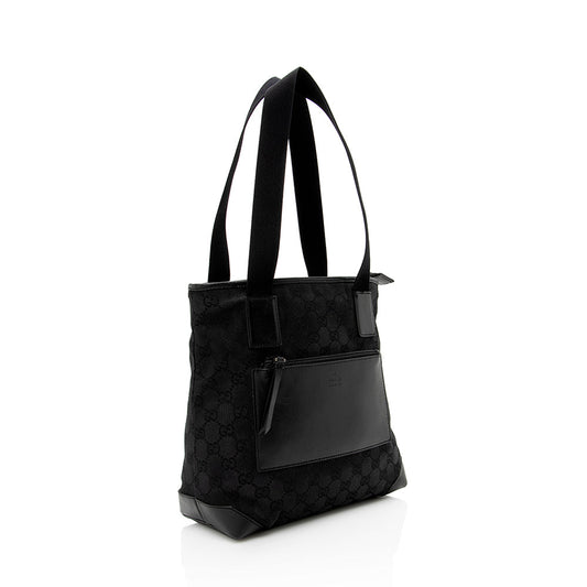 Gucci GG Canvas Front Pocket Small Tote (SHF-15969)
