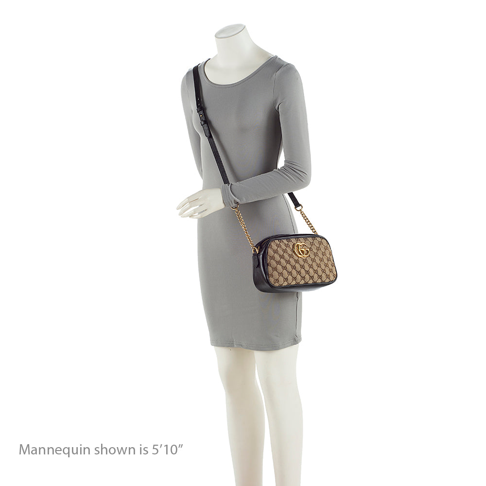 Gucci GG Canvas GG Marmont Small Shoulder Bag (SHF-OkDG16)