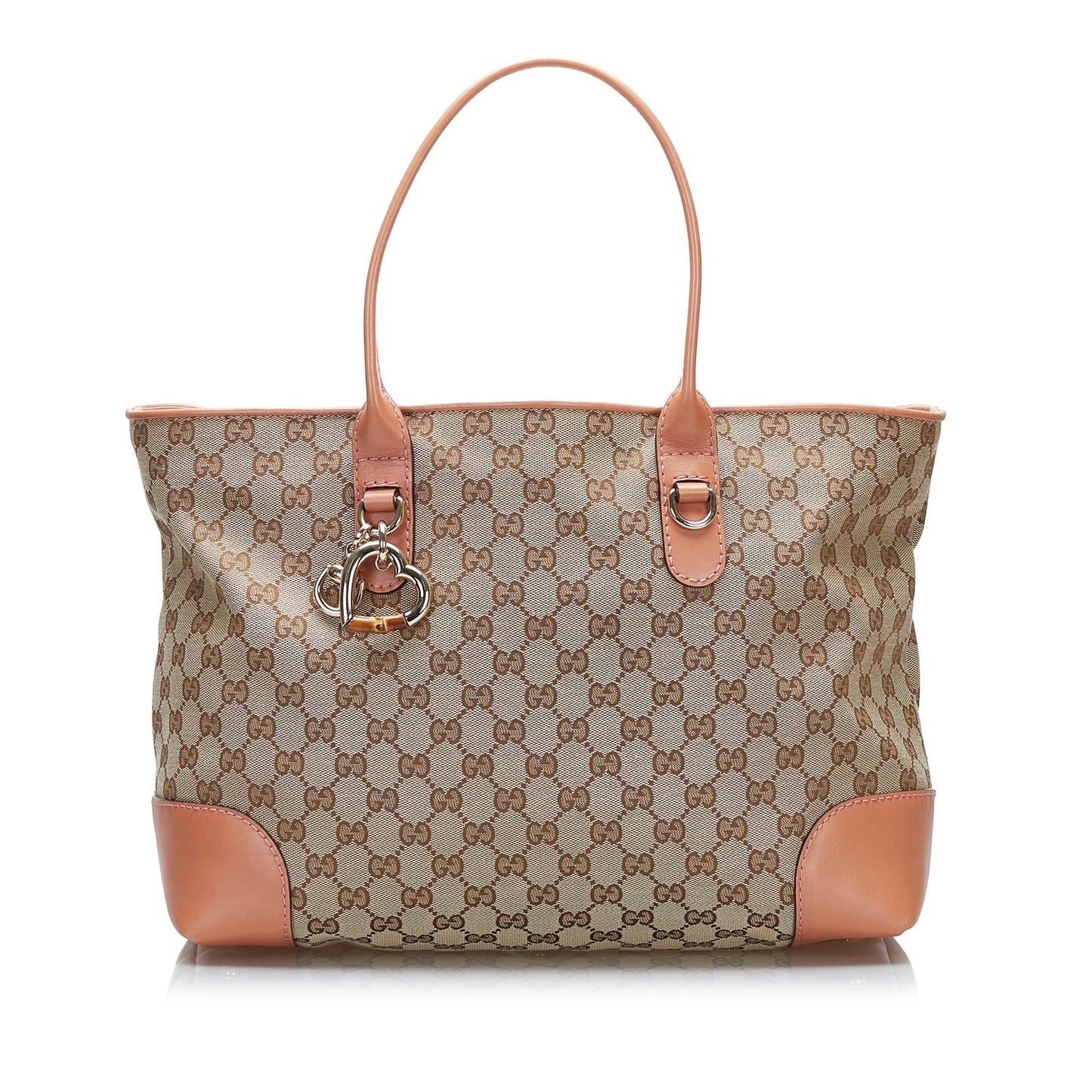 Luxury Gucci GG Canvas Heart Bit Tote (SHG-3fnCTw)