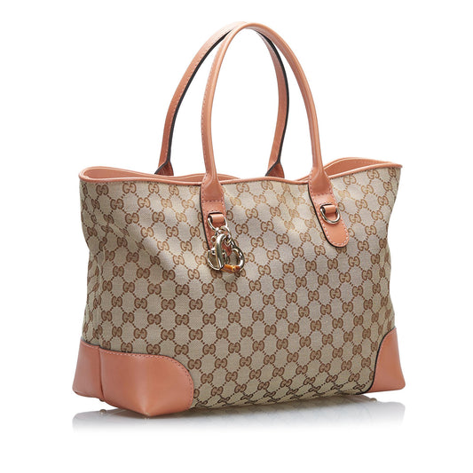 Luxury Gucci GG Canvas Heart Bit Tote (SHG-3fnCTw)