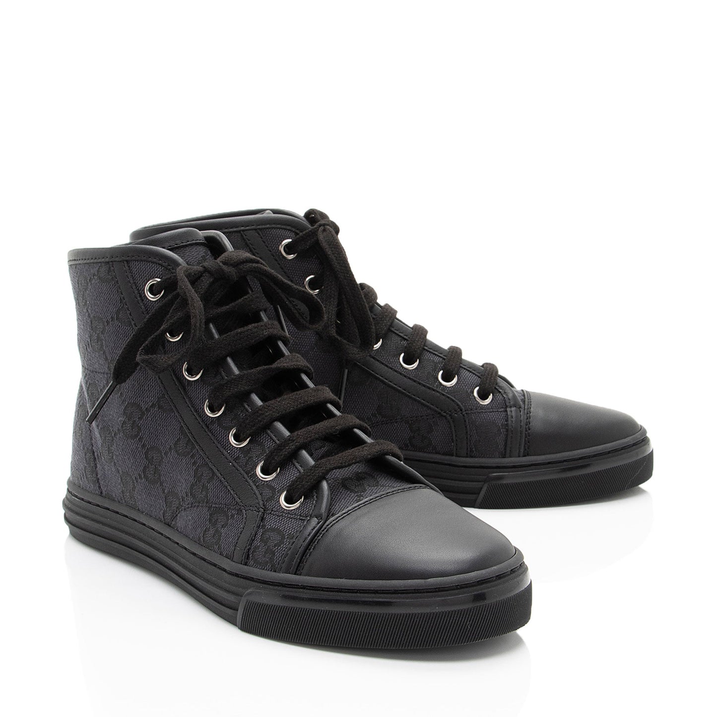 Gucci GG Canvas High Top Sneakers - Size 5.5 / 35.5