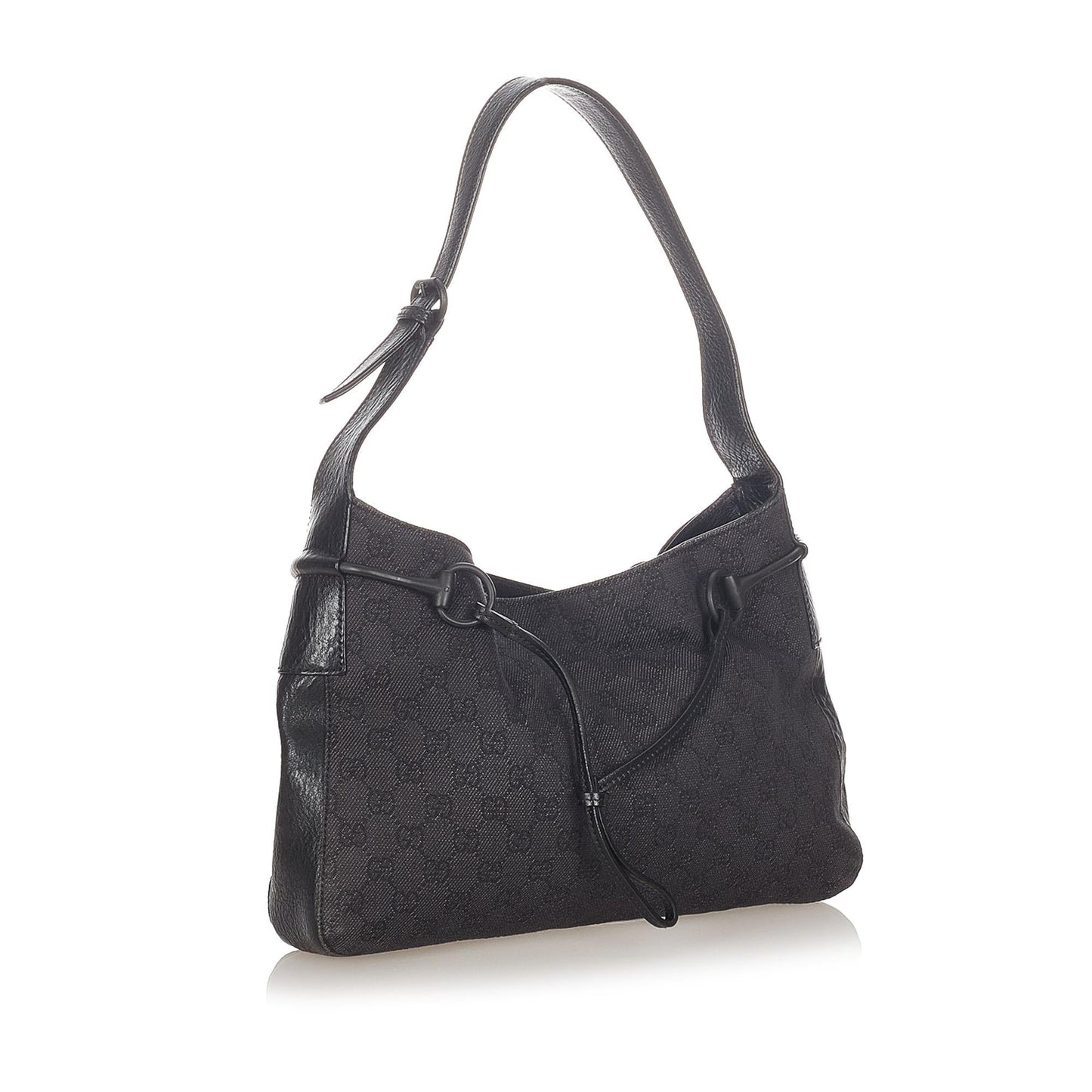 Gucci GG Canvas Horsebit Shoulder Bag (SHG-31966)