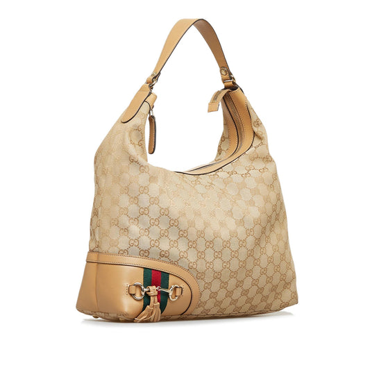 Gucci GG Canvas Horsebit Shoulder Bag (SHG-5o8Rw5)