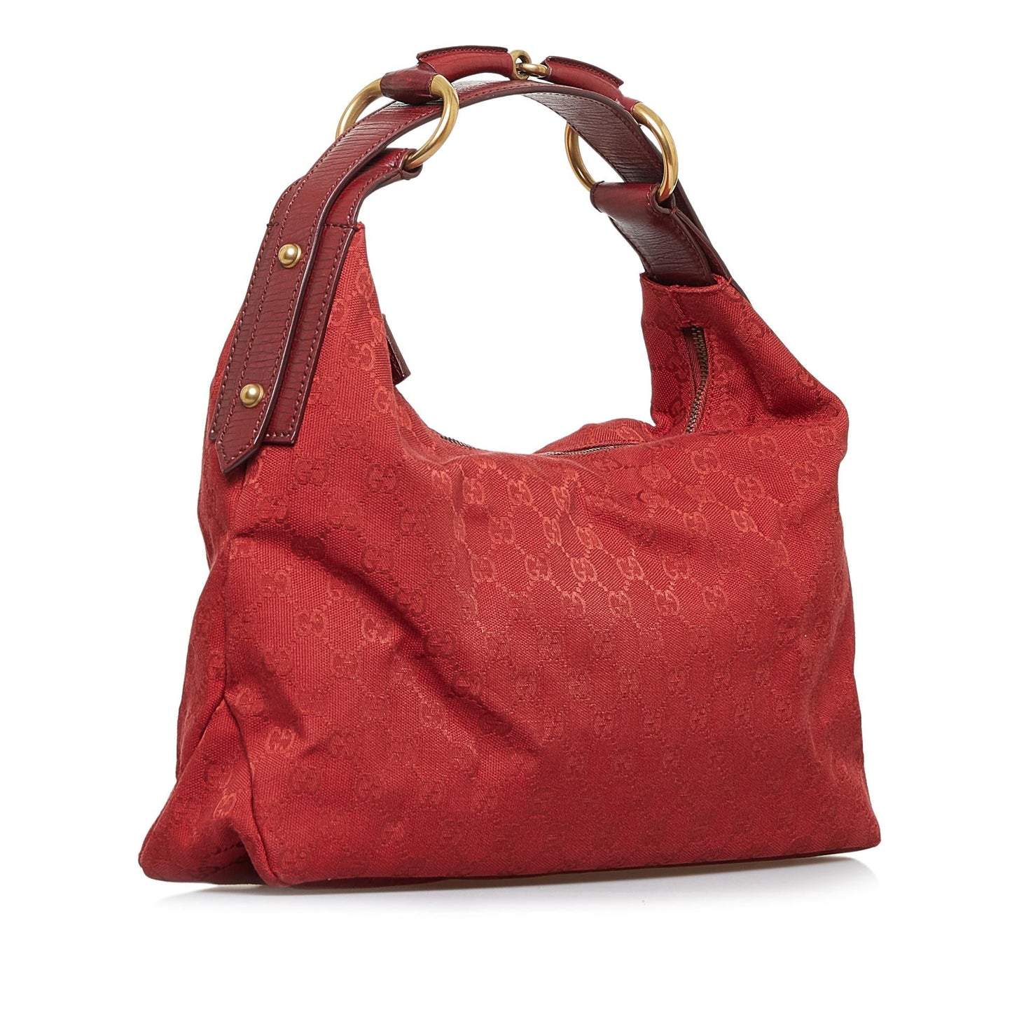 Gucci GG Canvas Horsebit Shoulder Bag (SHG-uF7nDd)