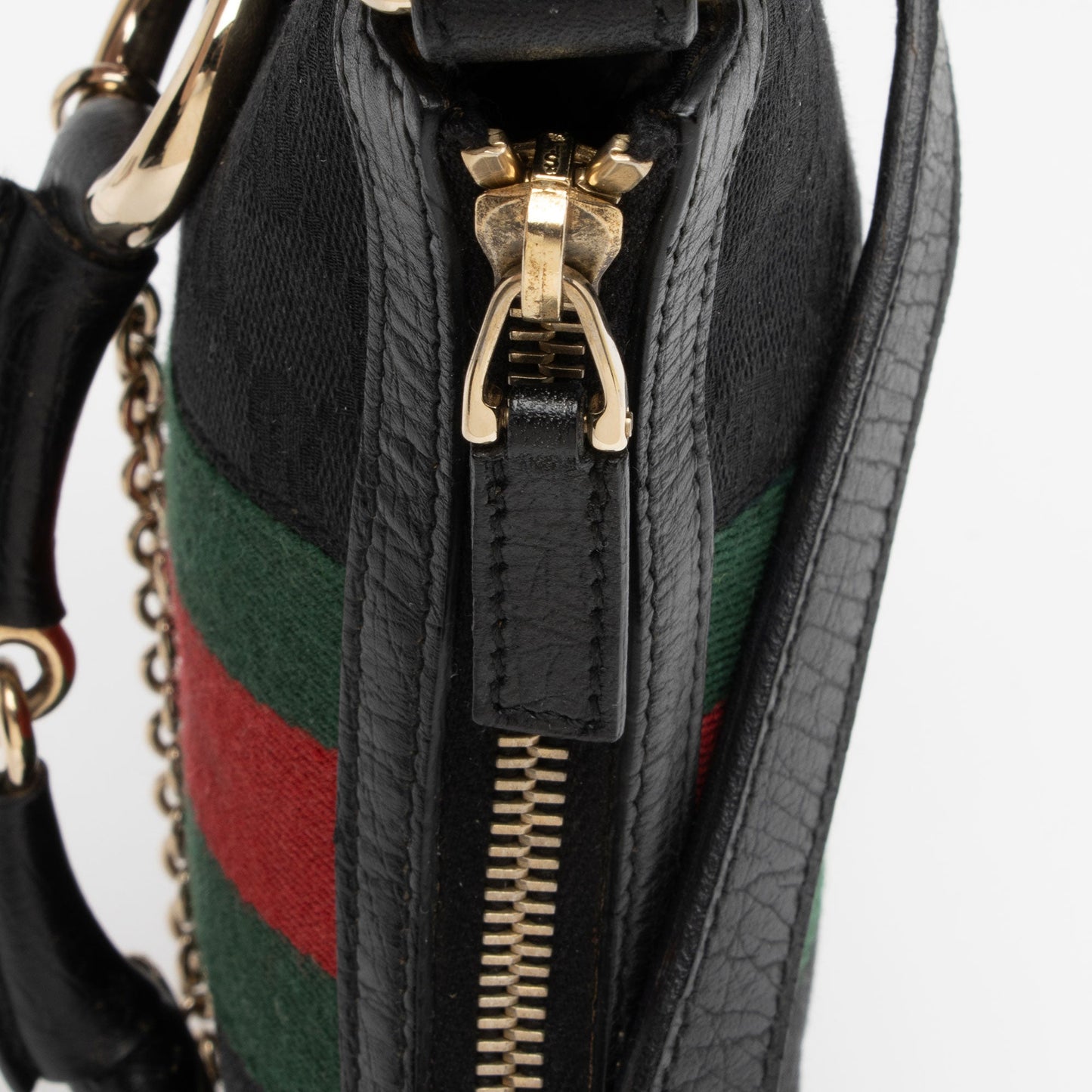 Gucci GG Canvas Horsebit Small Shoulder Bag (SHF-o36FPX)