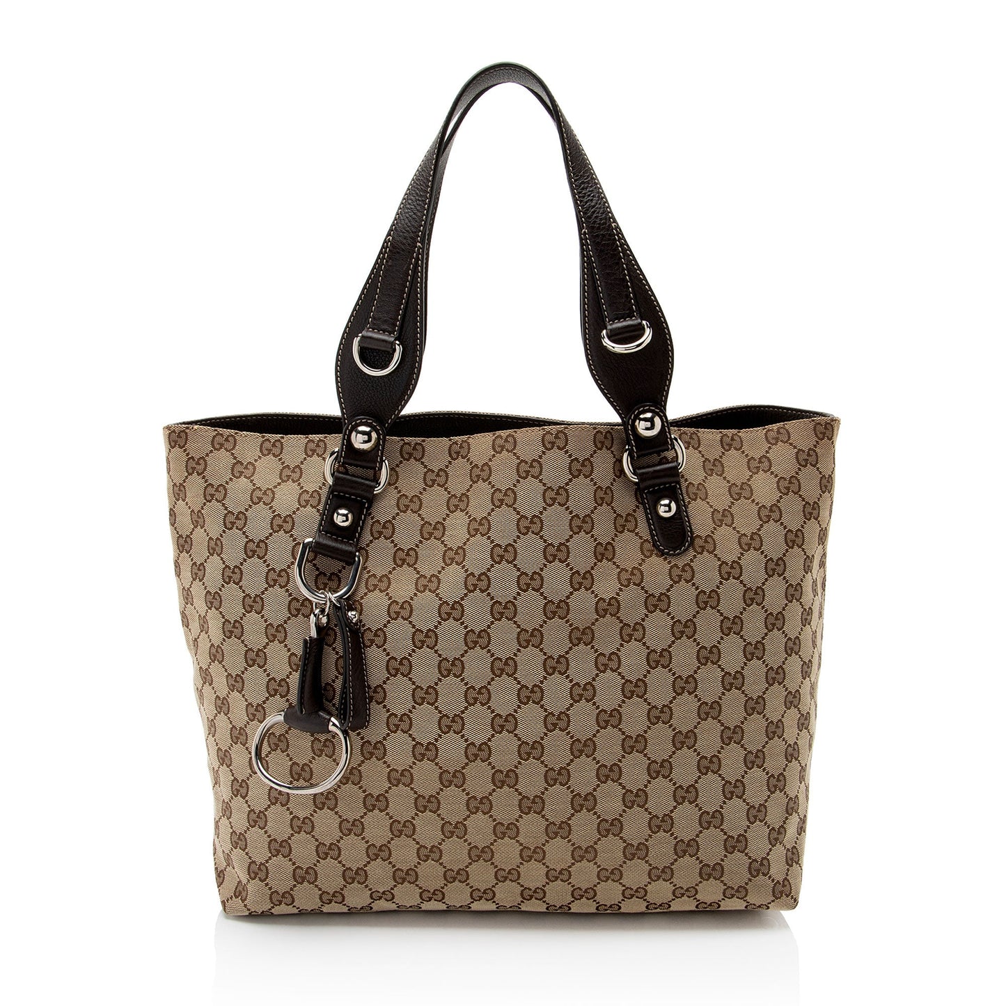Gucci GG Canvas Icon Bit Medium Tote (SHF-1bZhea)