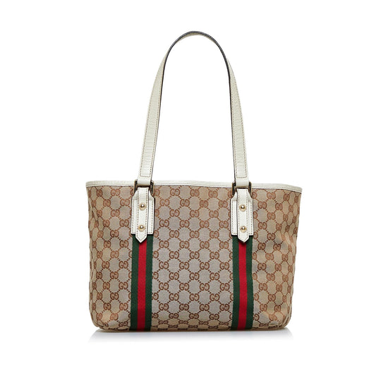 Luxury Gucci GG Canvas Jolicoeur Tote (SHG-KVNUBE)