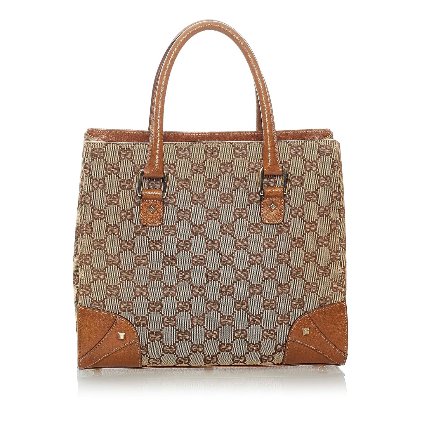Gucci GG Canvas Nailhead Handbag (SHG-32388)