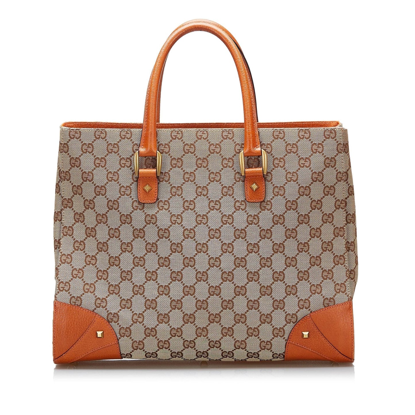 Luxury Gucci GG Canvas Nailhead Tote (SHG-ThiuAq)