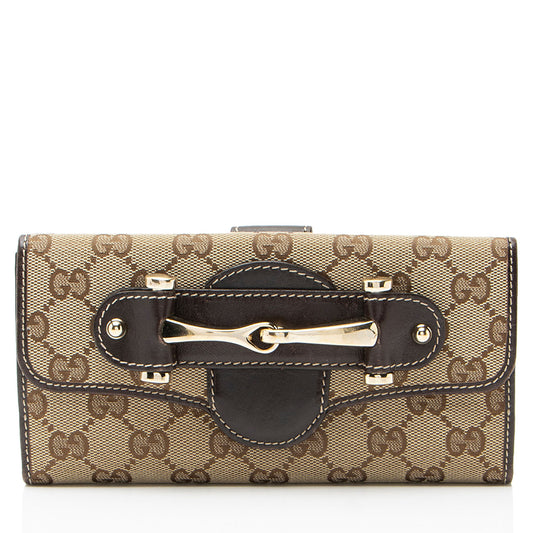 Gucci GG Canvas Pelham Continental Wallet