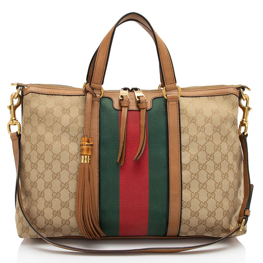 Gucci GG Canvas Rania Tote (SHF-uGCI1b)