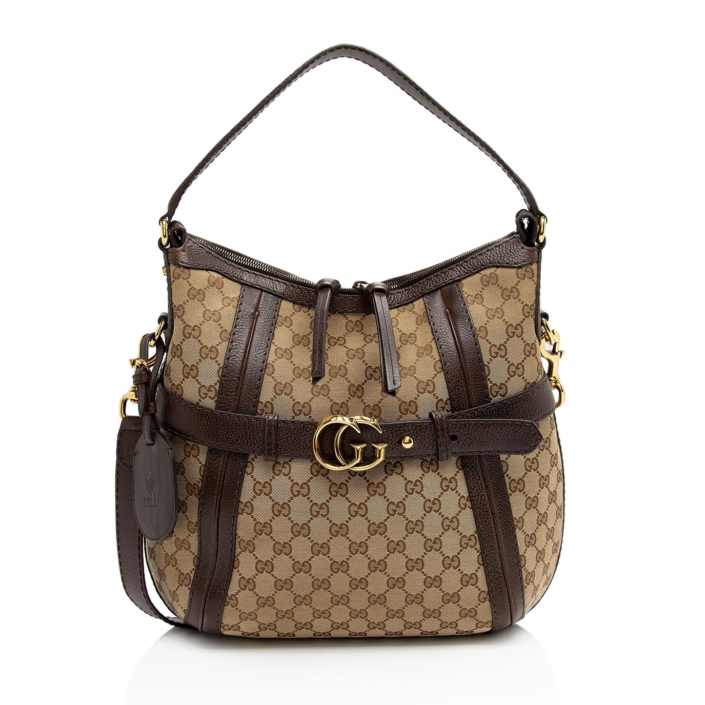 Gucci GG Canvas Running Medium Hobo (SHF-kbbOCL)