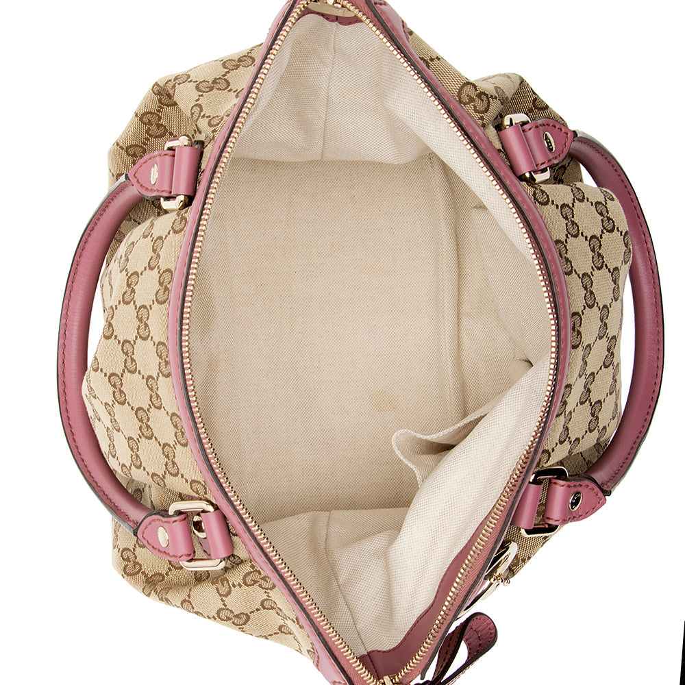 Gucci GG Canvas Sukey Top Handle Medium Satchel (SHF-20045)
