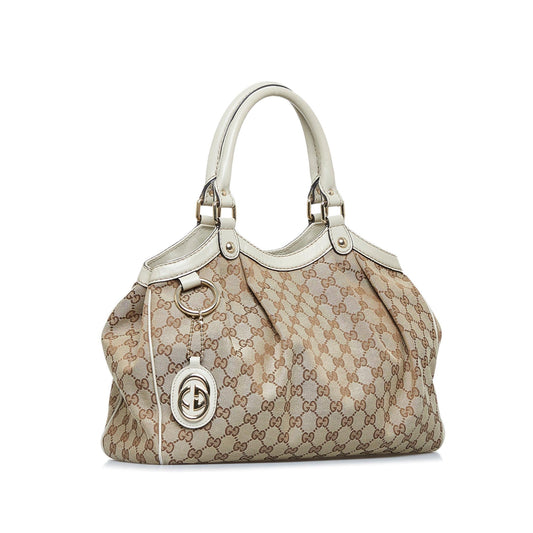 Luxury Gucci GG Canvas Sukey Tote (SHG-fwKi93)
