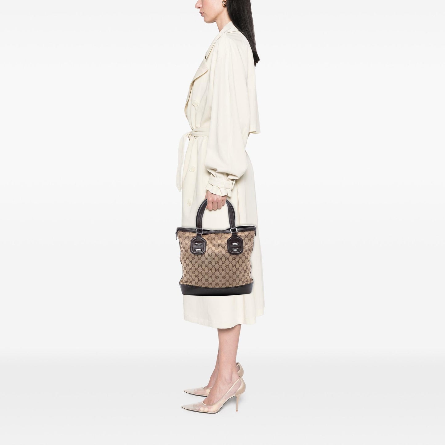 Gucci GG Canvas Techno Tag Tote