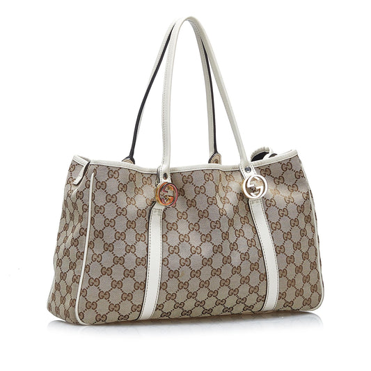 Luxury Gucci GG Canvas Twins Tote (SHG-gu3wR2)