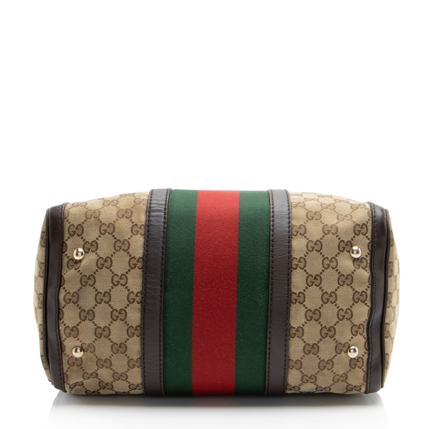 Gucci GG Canvas Vintage Web Joy Medium Boston Bag (SHF-JfdslQ)