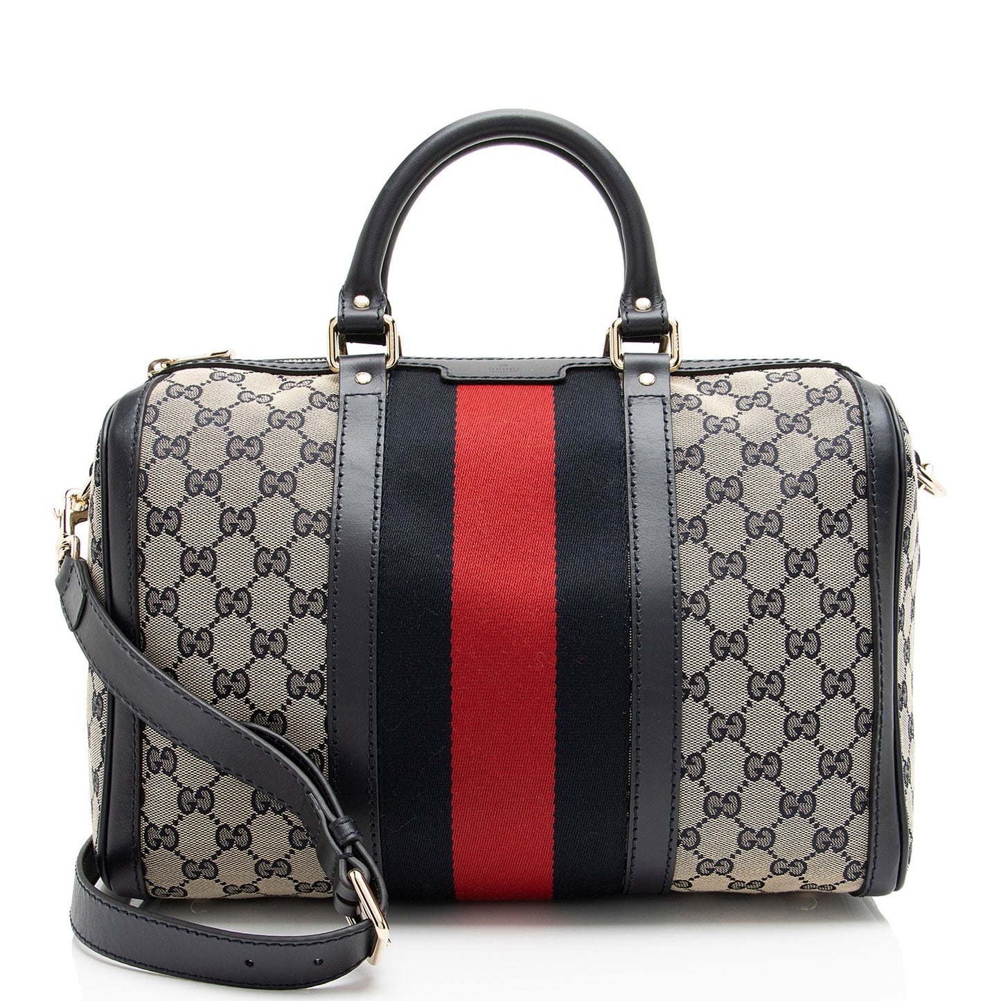 Gucci GG Canvas Vintage Web Joy Medium Boston Bag