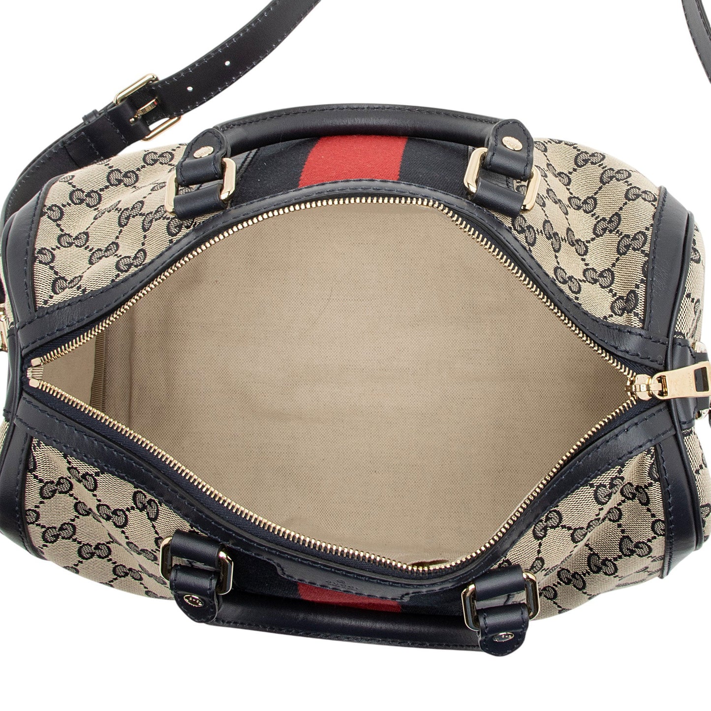 Gucci GG Canvas Vintage Web Joy Medium Boston Bag
