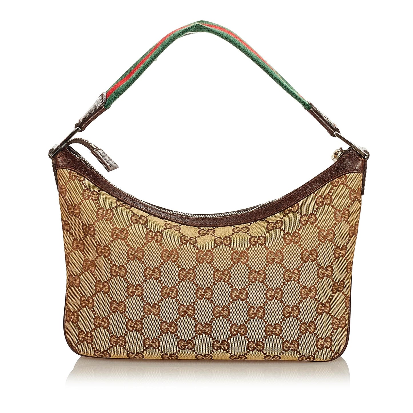 Gucci GG Canvas Web Baguette (SHG-31850)