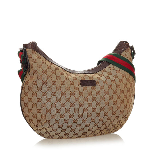 Gucci GG Canvas Web Crossbody Bag (SHG-27205)