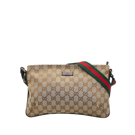 Gucci GG Canvas Web Crossbody (SHG-jpONI7)