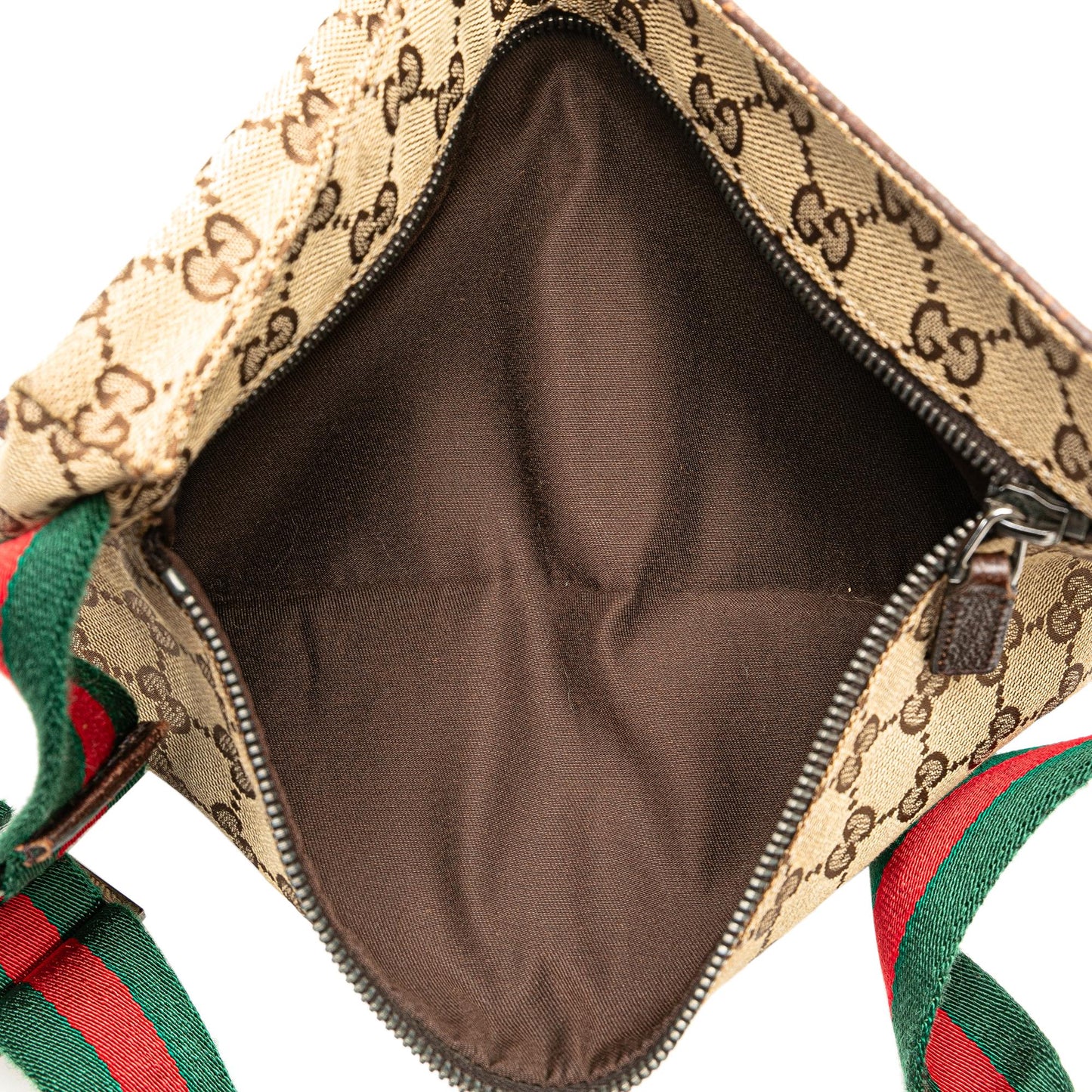 Gucci GG Canvas Web Double Pocket Belt Bag (SHG-pPMGTd)