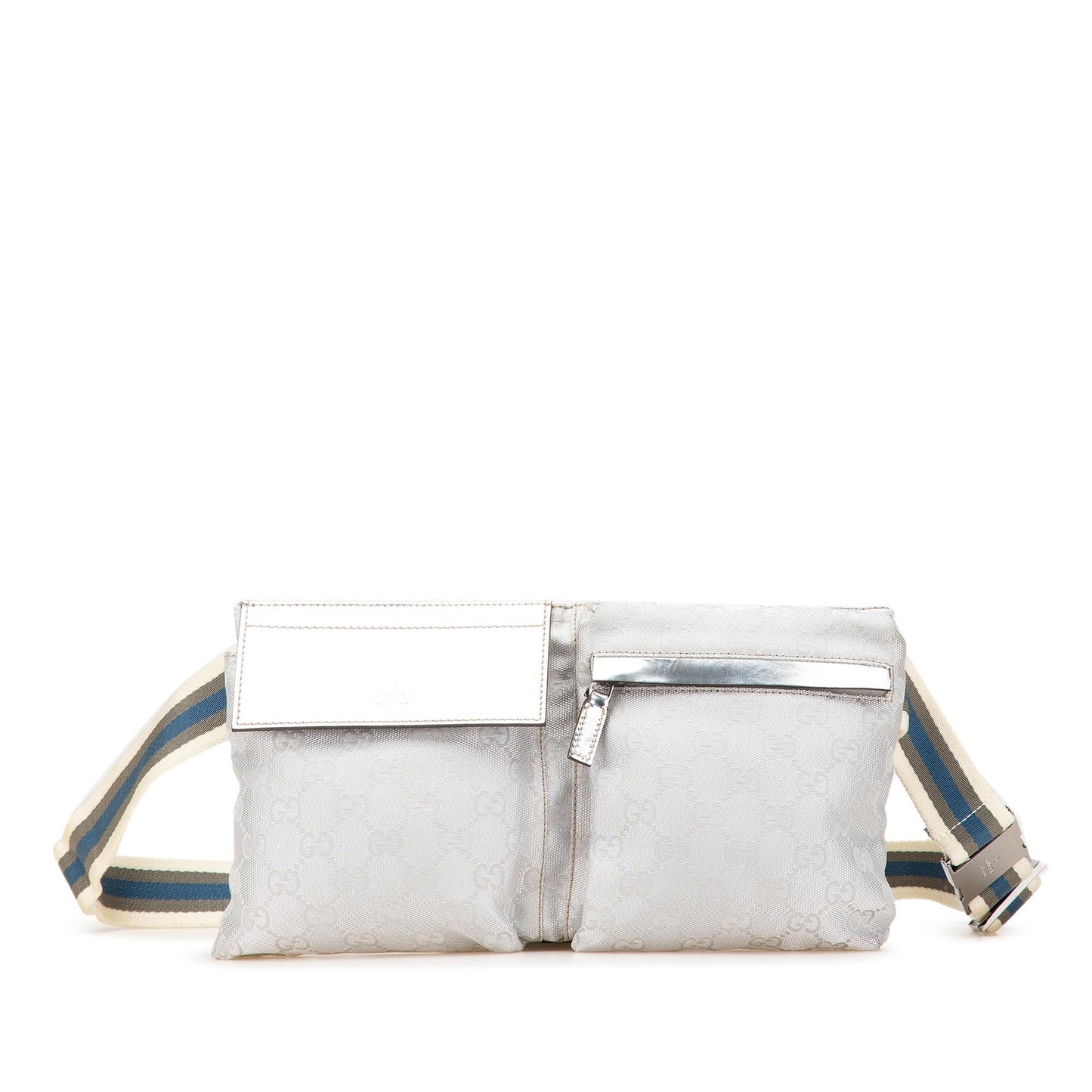 Gucci GG Canvas Web Double Pocket Belt Bag