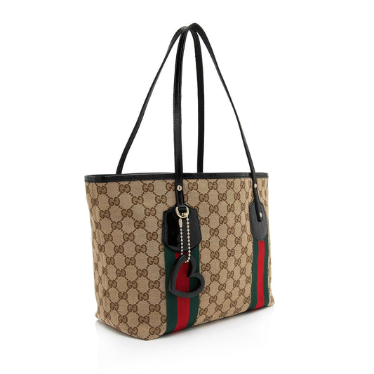 Luxury Gucci GG Canvas Web Jolie Medium Tote (SHF-5ry4OI)