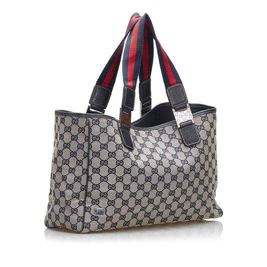 Luxury Gucci GG Canvas Web Pop Tote Bag (SHG-8Vt96e)