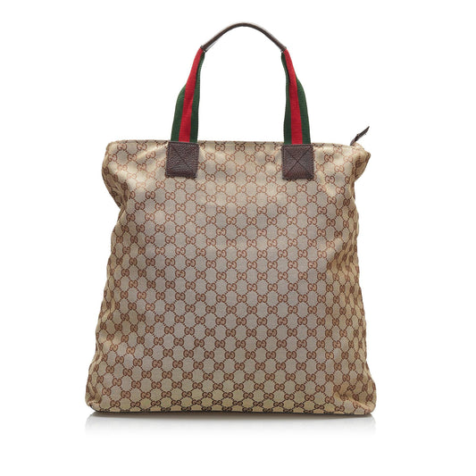 Luxury Gucci GG Canvas Web Tote (SHG-sVMmFu)