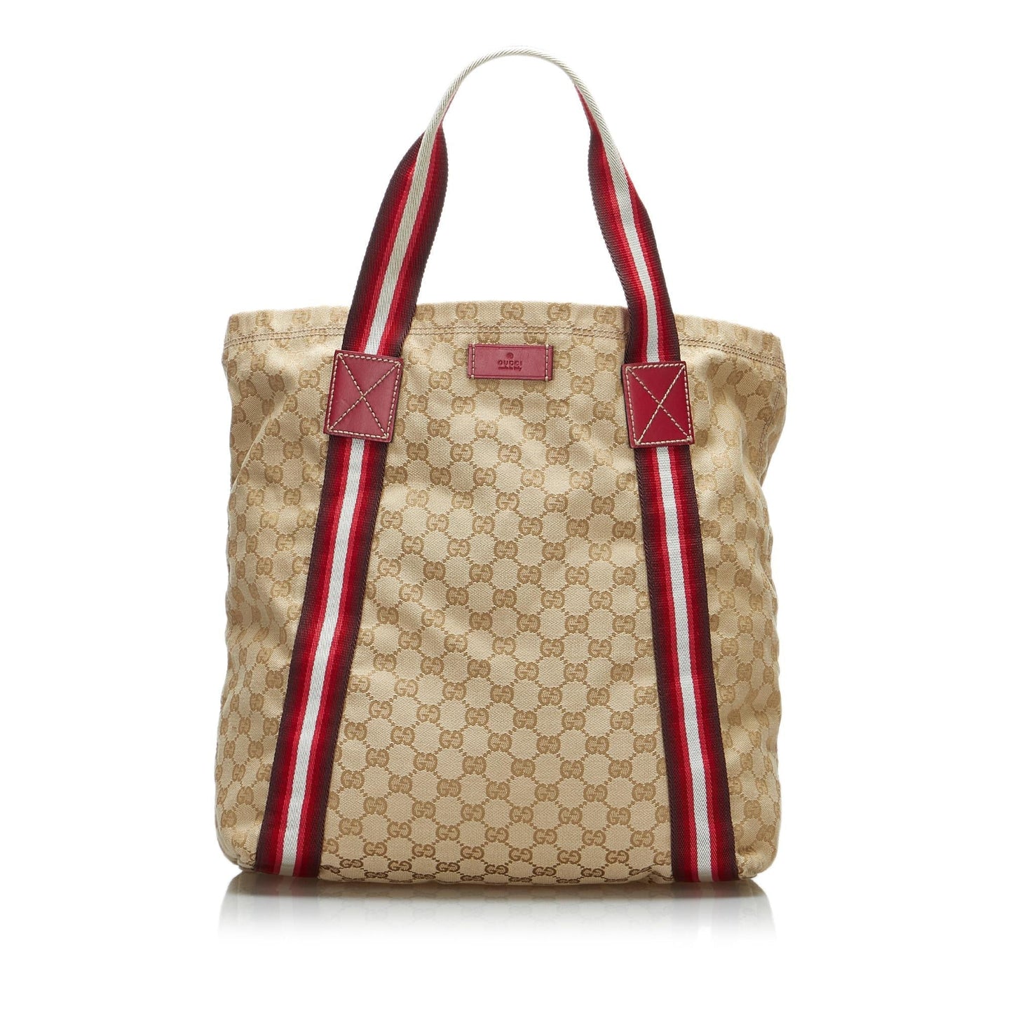 Luxury Gucci GG Canvas Web Tote (SHG-X8bRab)