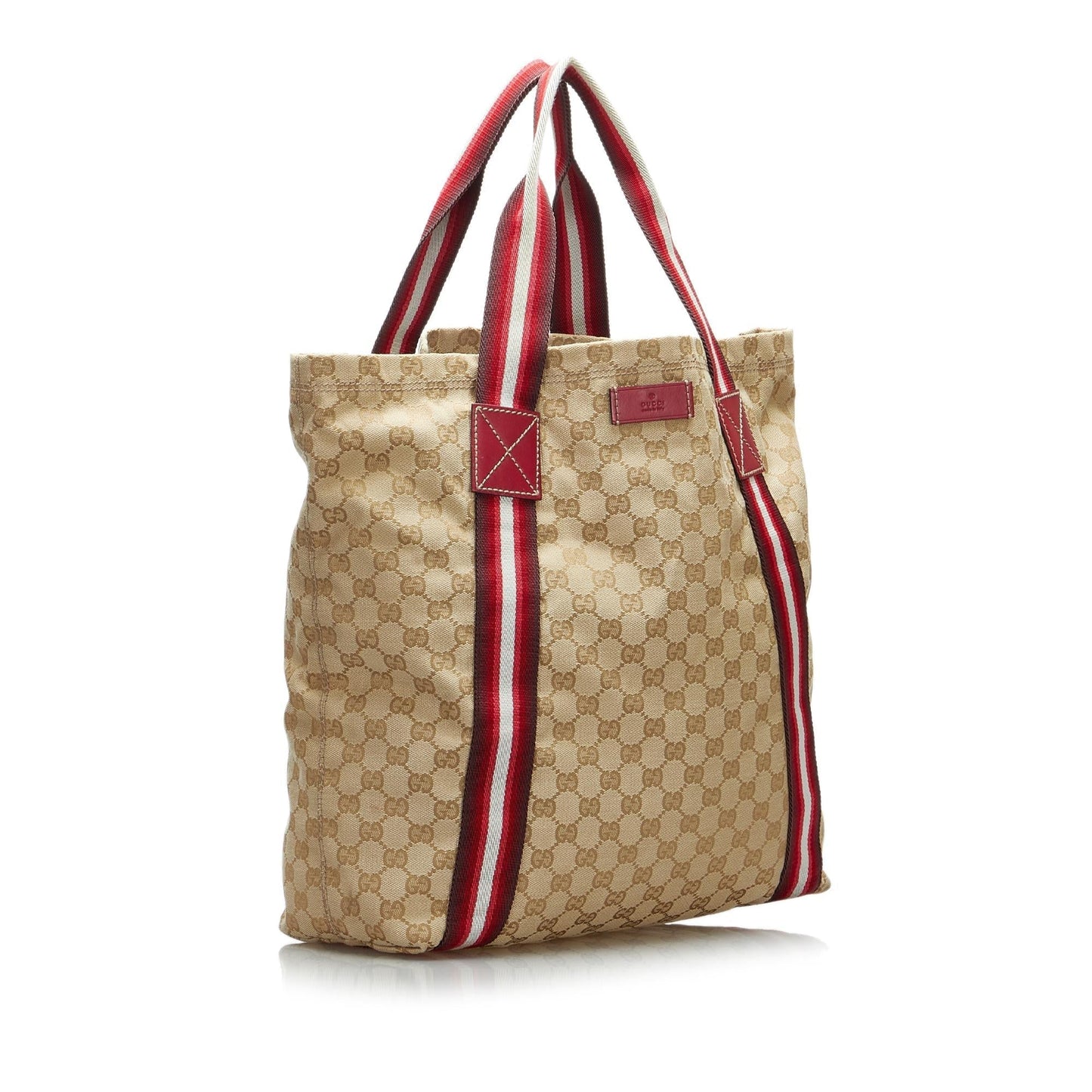 Luxury Gucci GG Canvas Web Tote (SHG-X8bRab)