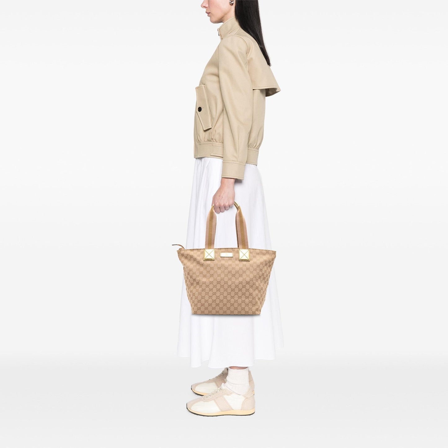 Gucci GG Canvas Web Tote