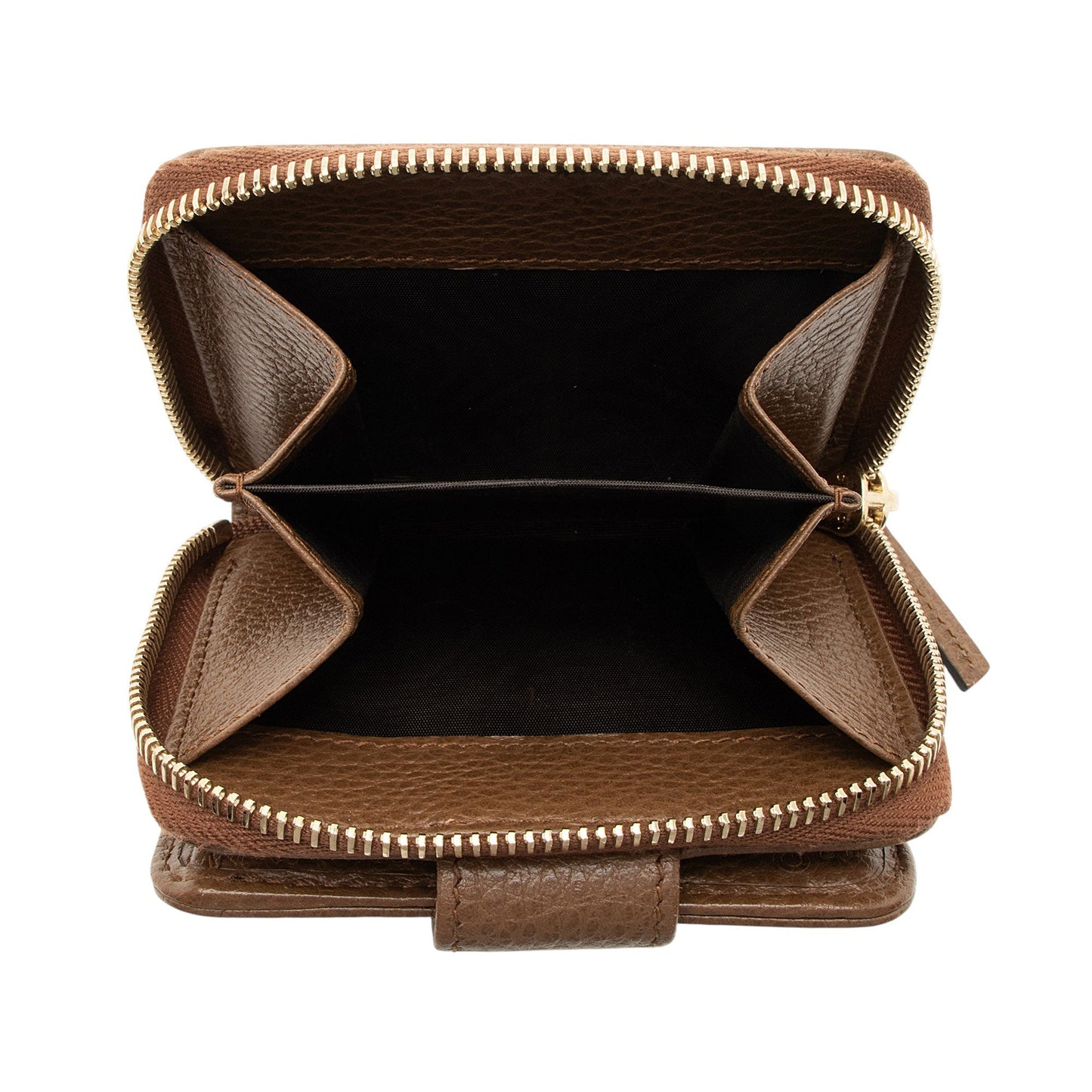 Gucci GG Canvas Zip Around Compact Wallet