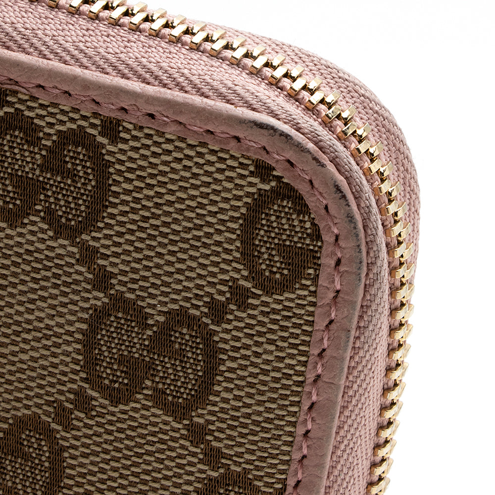 Gucci GG Canvas Zip Around Wallet (SHF-18686)