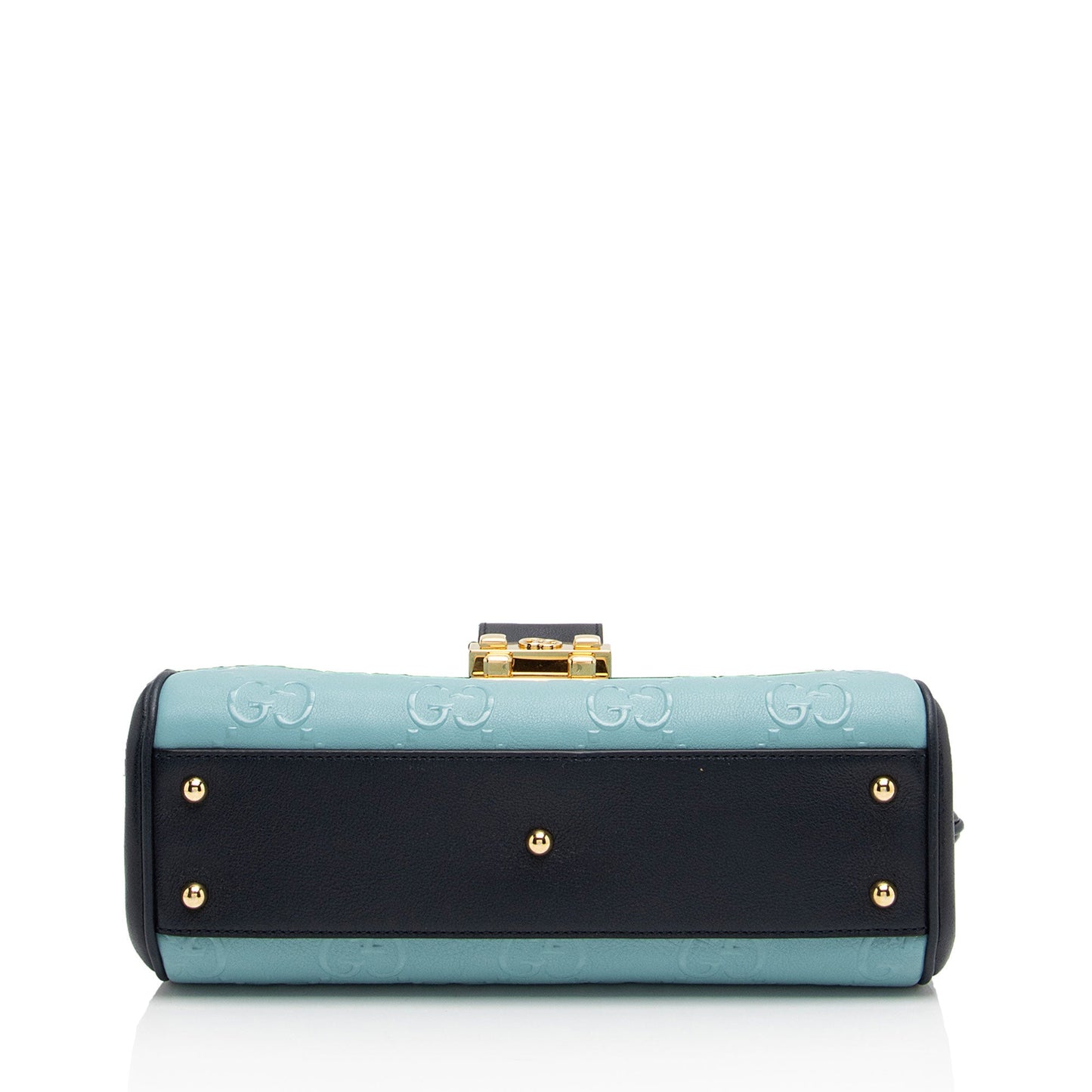 Gucci GG Debossed Leather Small Top Handle (SHF-ur1BGP)