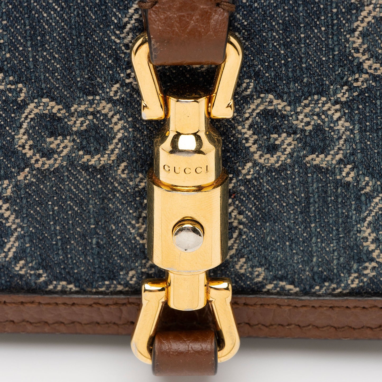 Gucci GG Denim Jackie 1961 Card Case (SHF-iZQjy3)