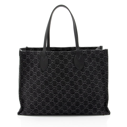 Gucci GG Denim Ophidia Large Tote