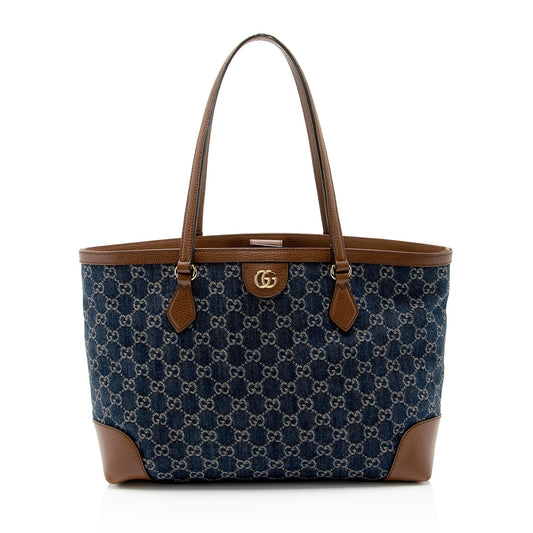 Gucci GG Denim Ophidia Medium Tote (SHF-YdRSNY)