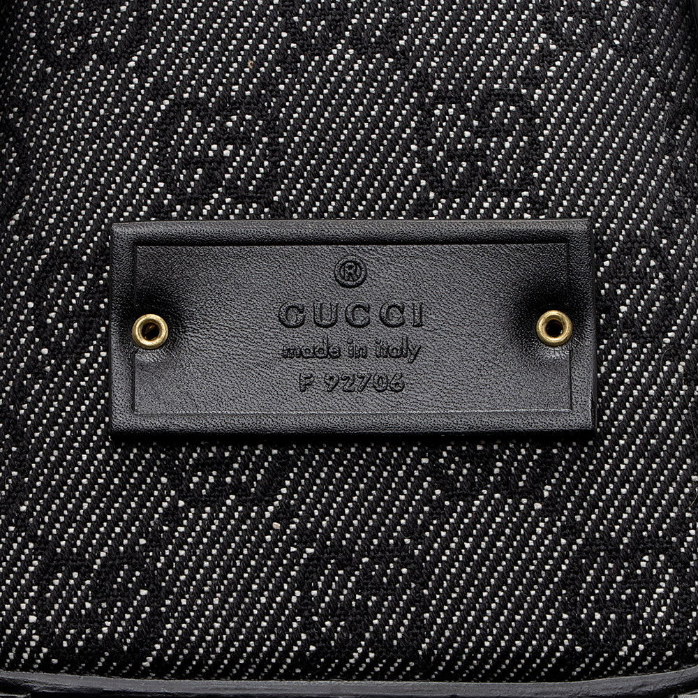 Gucci GG Denim Structured Shoulder Bag (SHF-19556)