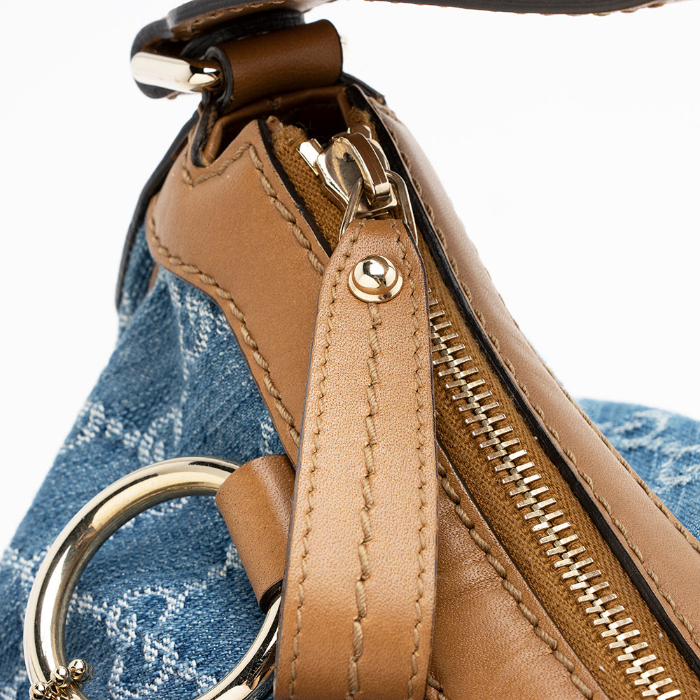 Gucci GG Denim Sukey Hobo (SHF-22174)