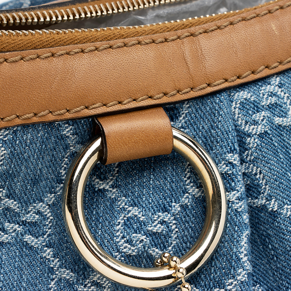 Gucci GG Denim Sukey Hobo (SHF-22174)