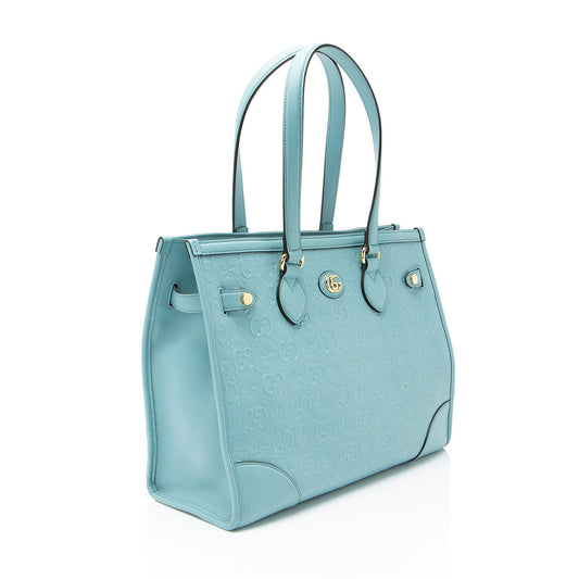 Gucci GG Leather Star Medium Tote