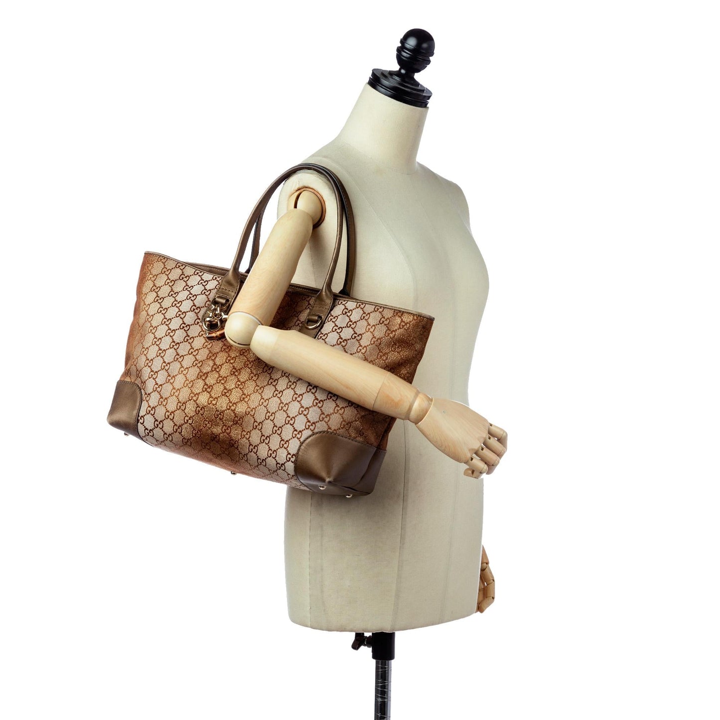 Gucci GG Lurex Heart Bit Tote Bag (SHG-30011)
