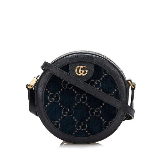 Gucci GG Marmont Round Velvet Crossbody Bag (SHG-zcr70n)