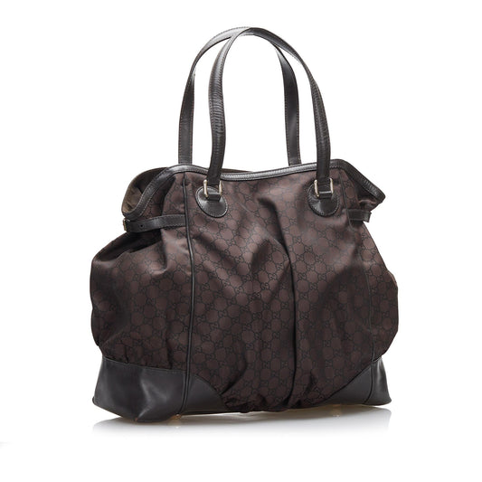 Luxury Gucci GG Nylon Full Moon Tote (SHG-uPx8Bm)